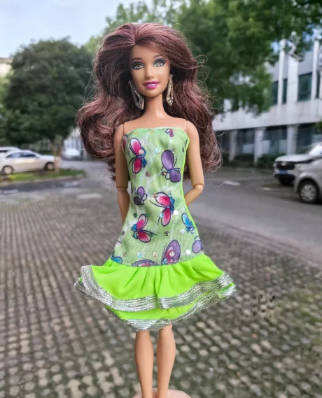 New style Toy accessories pink pretty dress clothes for 1/6 Scale BB FR Dolls