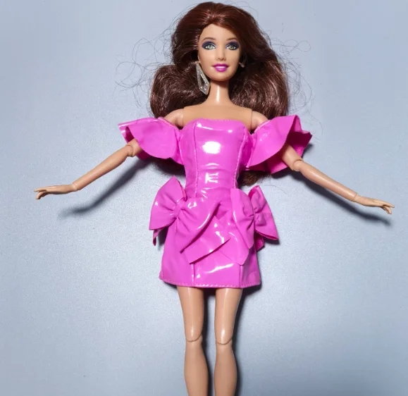 New style Toy accessories pink pretty dress clothes for 1/6 Scale BB FR Dolls