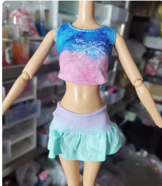 New style Toy accessories pink pretty dress clothes for 1/6 Scale BB FR Dolls
