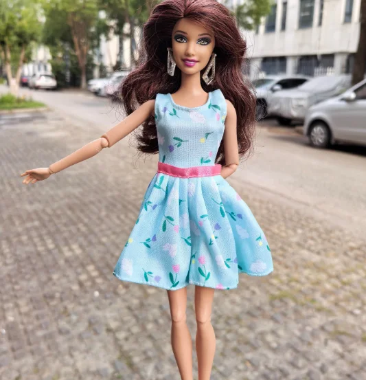 New style Toy accessories pink pretty dress clothes for 1/6 Scale BB FR Dolls