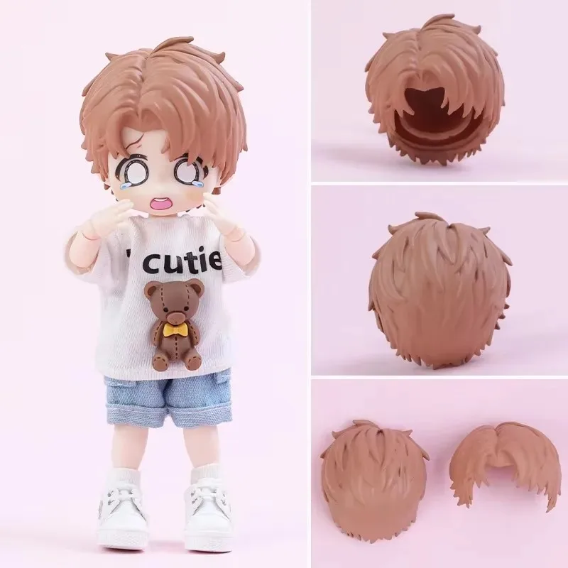 OB11 GSC Doll Hair Replacement Head Shell Hairstyle Japanese and Korean Hair Color Parts for Obitsu11 1/12 BJD Doll Accessories