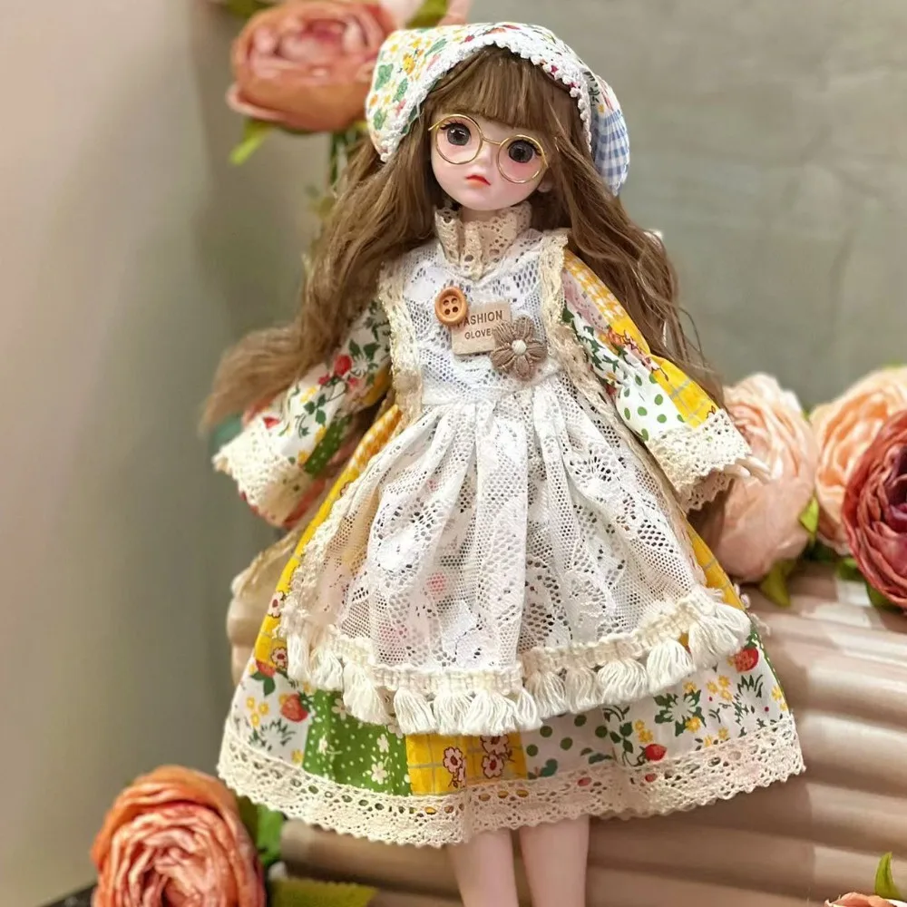 Sweet 1/6 30cm Doll 1/6 BJD Skirt Handmade DIY Doll'S Lolita Dress Replace Kids Gift 30cm Doll Clothes Cotton Doll