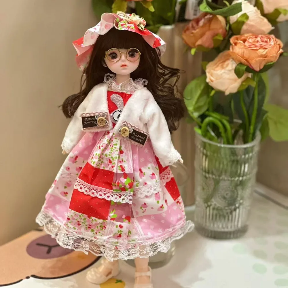 Sweet 1/6 30cm Doll 1/6 BJD Skirt Handmade DIY Doll'S Lolita Dress Replace Kids Gift 30cm Doll Clothes Cotton Doll