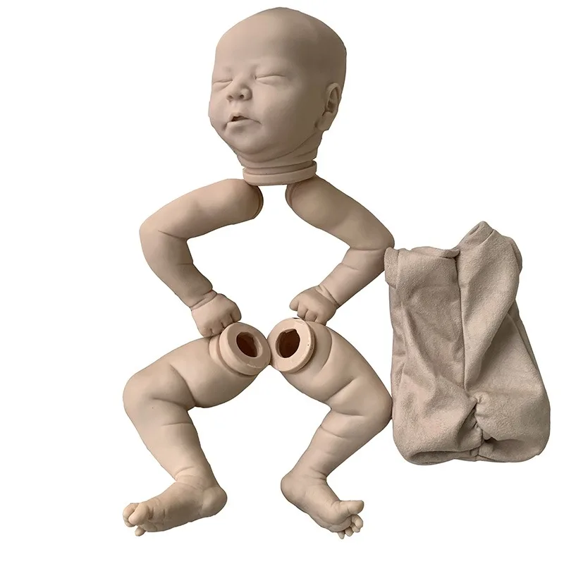 21 Inch Blank Reborn Doll Kit Chase Unpainted Unfinished Sleeping Doll Parts with Body Cloth