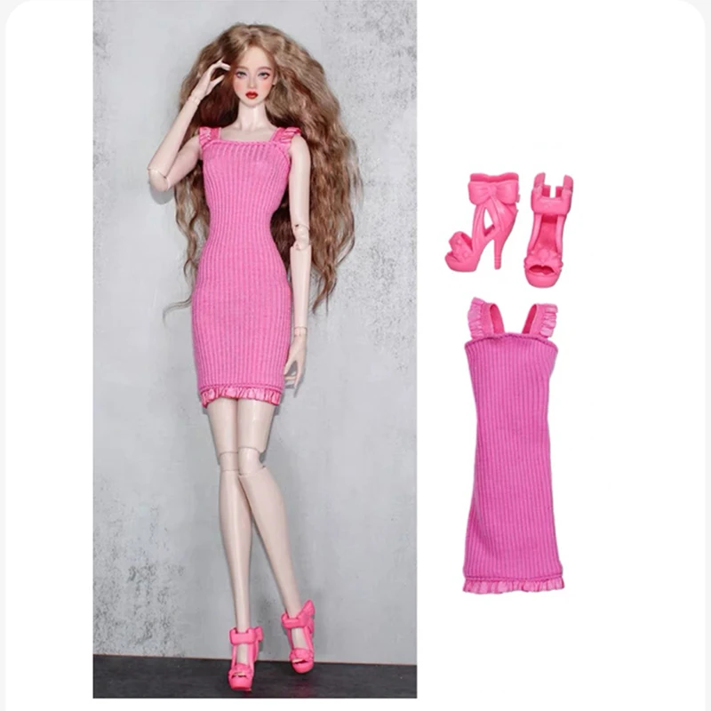 Fashion Doll Outfits Set For 30cm BJD Dolls Fur Coat Top Skirt Pretty Dress For 1/6 BB FR Doll Clothes DIY Accessories