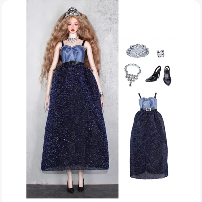 Fashion Doll Outfits Set For 30cm BJD Dolls Fur Coat Top Skirt Pretty Dress For 1/6 BB FR Doll Clothes DIY Accessories