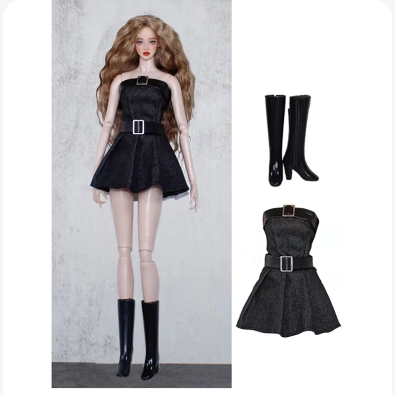 Fashion Doll Outfits Set For 30cm BJD Dolls Fur Coat Top Skirt Pretty Dress For 1/6 BB FR Doll Clothes DIY Accessories