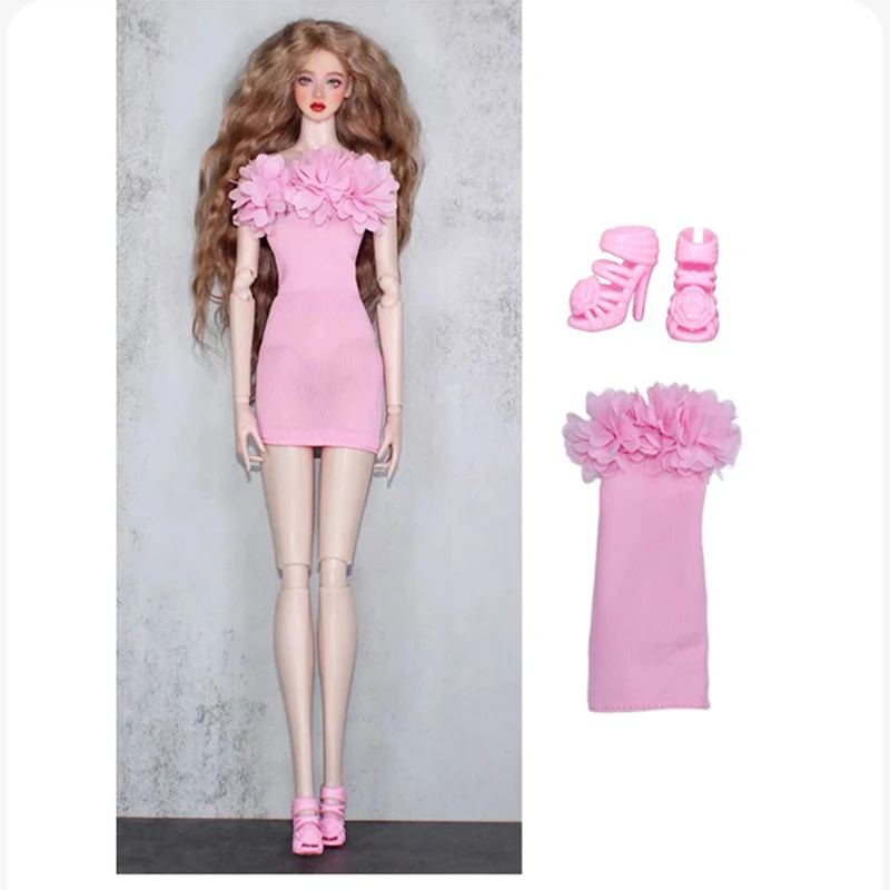 Fashion Doll Outfits Set For 30cm BJD Dolls Fur Coat Top Skirt Pretty Dress For 1/6 BB FR Doll Clothes DIY Accessories
