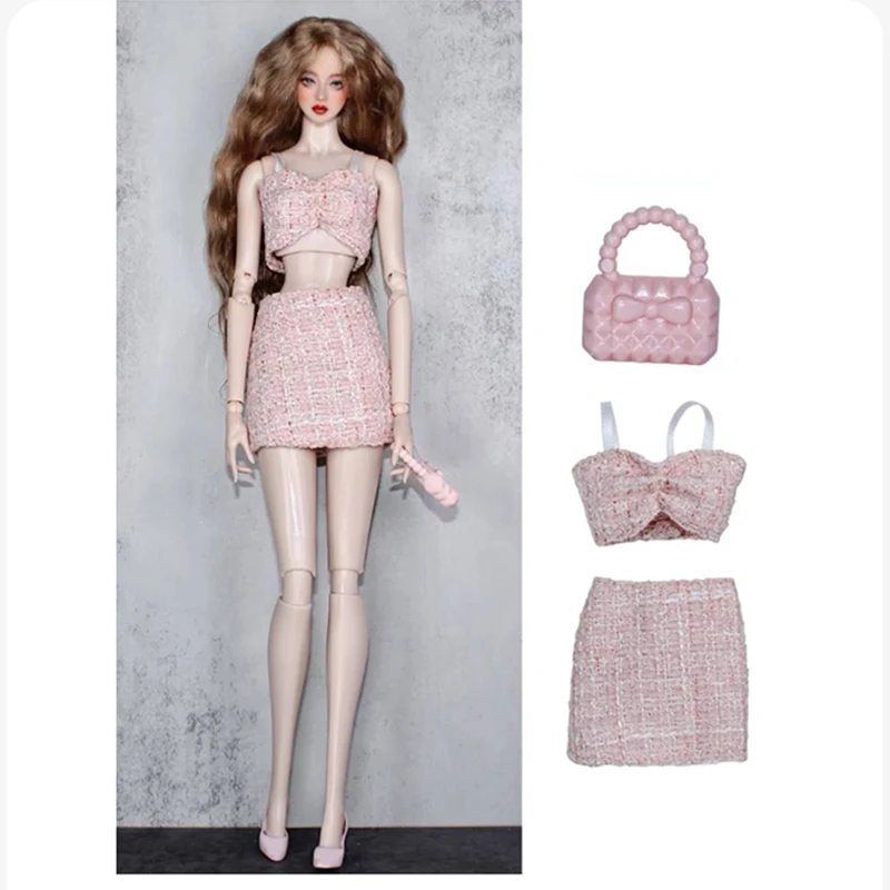 Fashion Doll Outfits Set For 30cm BJD Dolls Fur Coat Top Skirt Pretty Dress For 1/6 BB FR Doll Clothes DIY Accessories