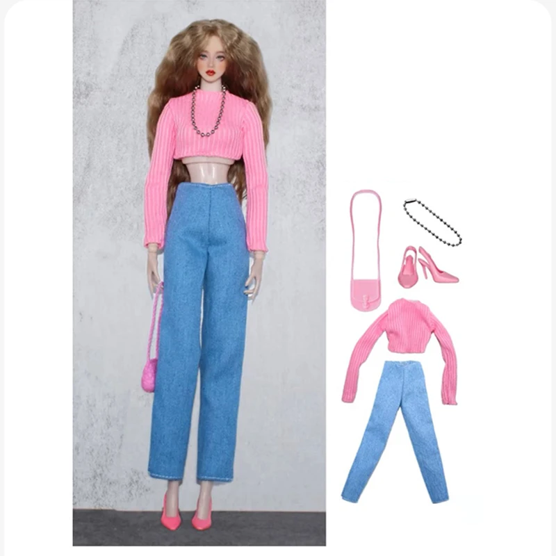 Fashion Doll Outfits Set For 30cm BJD Dolls Fur Coat Top Skirt Pretty Dress For 1/6 BB FR Doll Clothes DIY Accessories