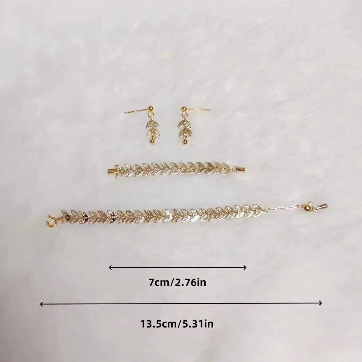 1/6 Doll Jewellery Parts Metal Magnetic Leaf-shaped Earrings+ Necklace + Waist Chain Set For 30cm Babi Xianxian Supermodel Doll