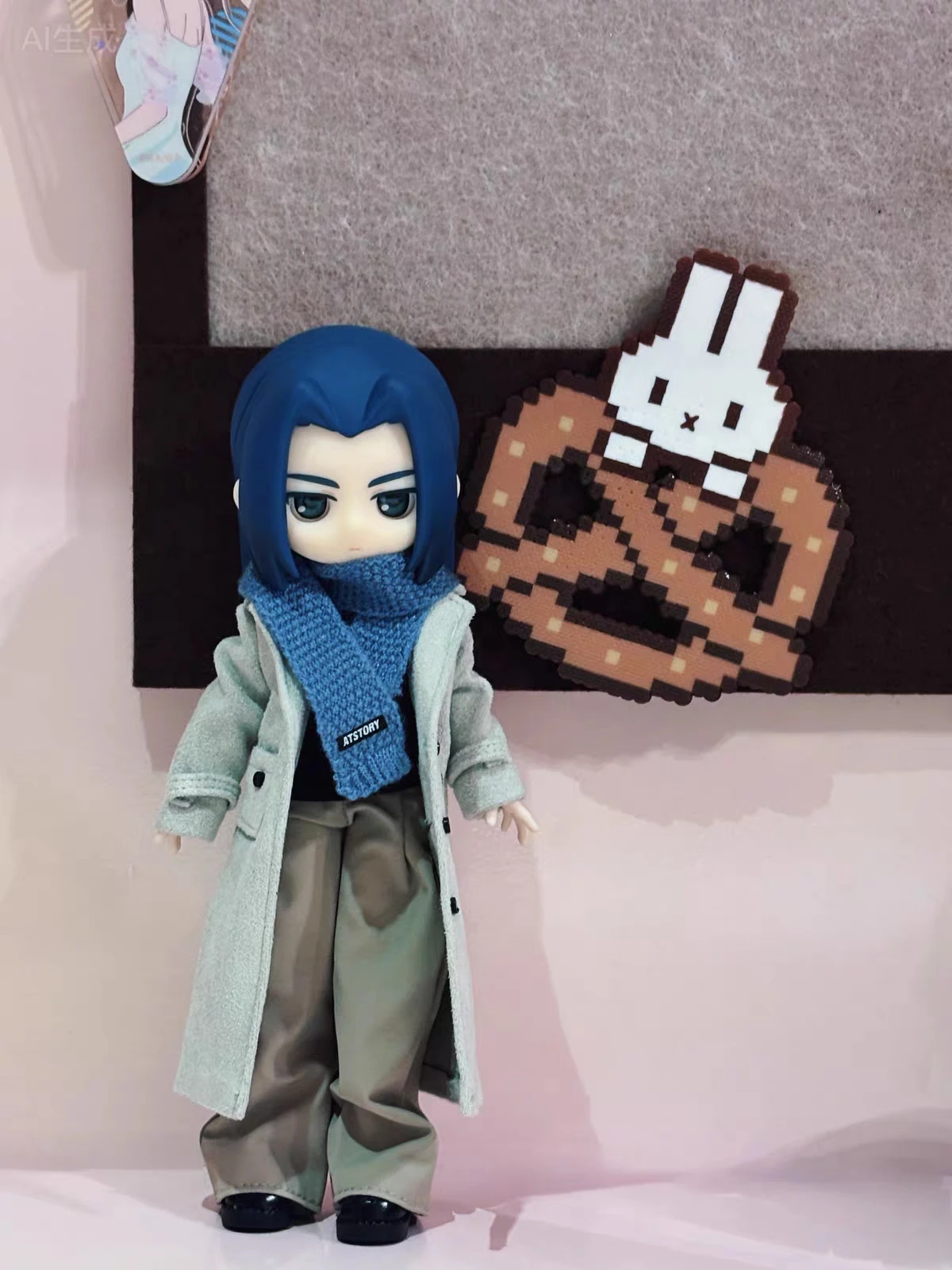 French Style Overcoat For 1/12 SNAIL SHELL romankey figure figma shf TBL ANT Mecha Girl Azone 1/12 picco neemo Doll Clothes