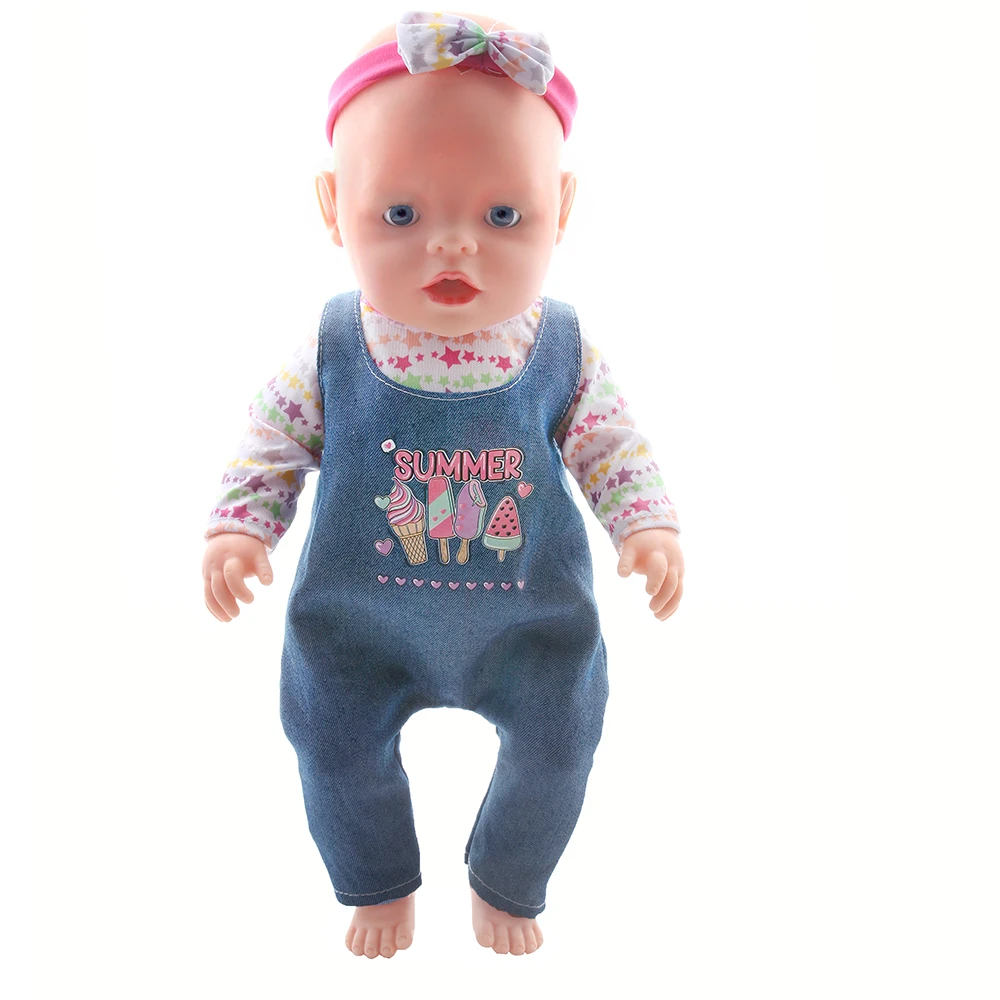 43CM and 18 Inch Doll Fashionable Jumpsuit Set, Suitable for Daily Fashionable Dressing of Dolls, Jumpsuit Set for 43CM Dolls