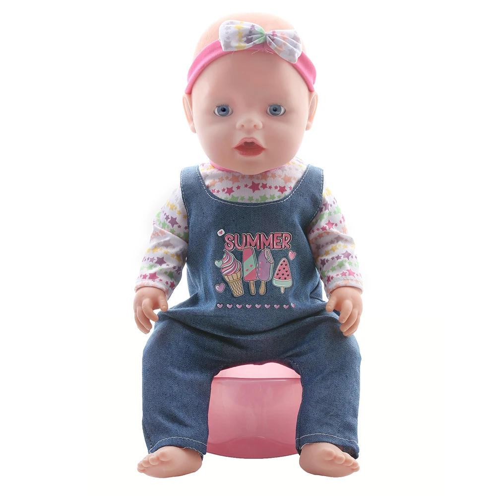 43CM and 18 Inch Doll Fashionable Jumpsuit Set, Suitable for Daily Fashionable Dressing of Dolls, Jumpsuit Set for 43CM Dolls