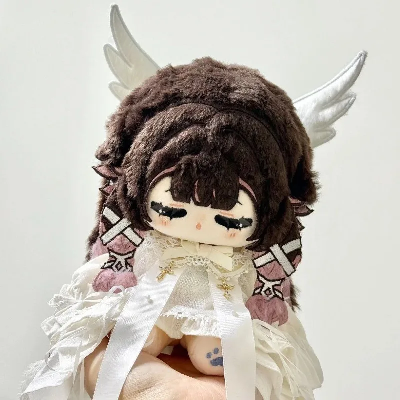 20cm Anime Game Genshin Impact Damselette Columbina Kawaii Cosplay Soft Cotton Doll Body Cartoon Diy Dress Up Toy Figures Gifts