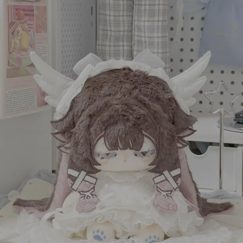 20cm Anime Game Genshin Impact Damselette Columbina Kawaii Cosplay Soft Cotton Doll Body Cartoon Diy Dress Up Toy Figures Gifts