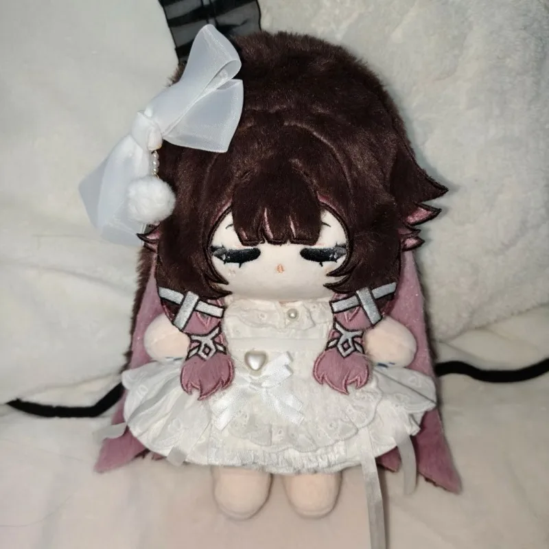 20cm Anime Game Genshin Impact Damselette Columbina Kawaii Cosplay Soft Cotton Doll Body Cartoon Diy Dress Up Toy Figures Gifts