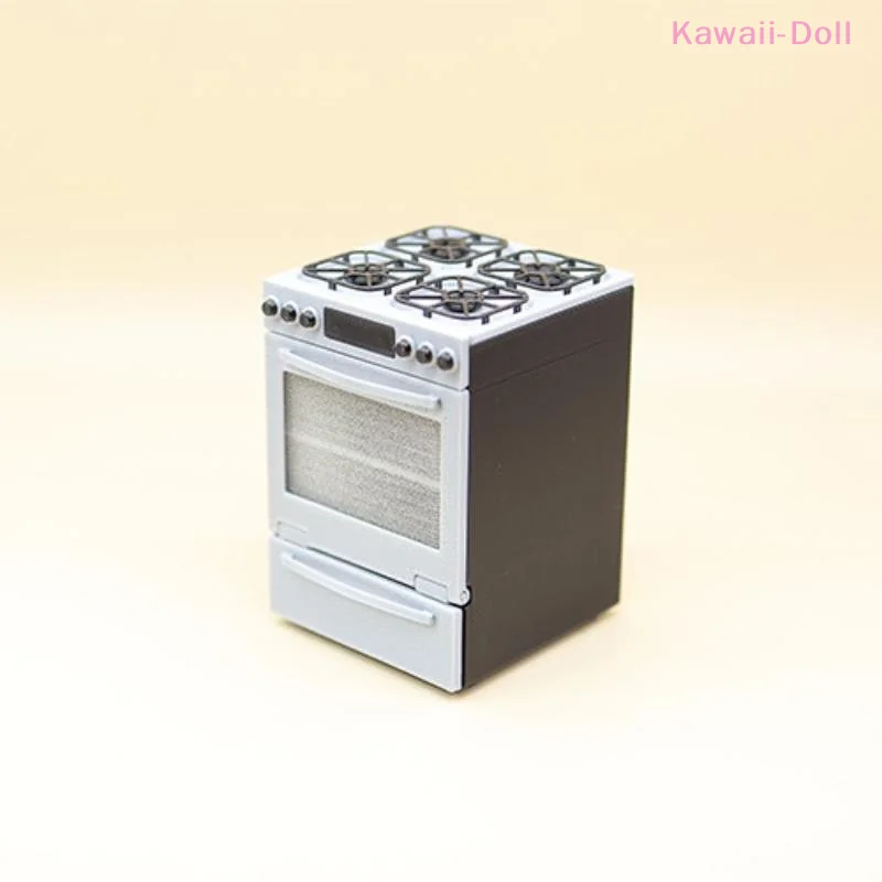 1/12 Dollhouse Miniature Gas Stove With Oven Model Kitchen Scene Decoration Dollhouse Sand Table Photo Props Pretend Play Toys