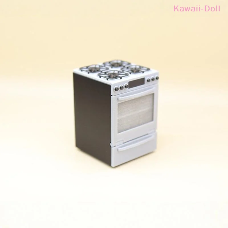 1/12 Dollhouse Miniature Gas Stove With Oven Model Kitchen Scene Decoration Dollhouse Sand Table Photo Props Pretend Play Toys