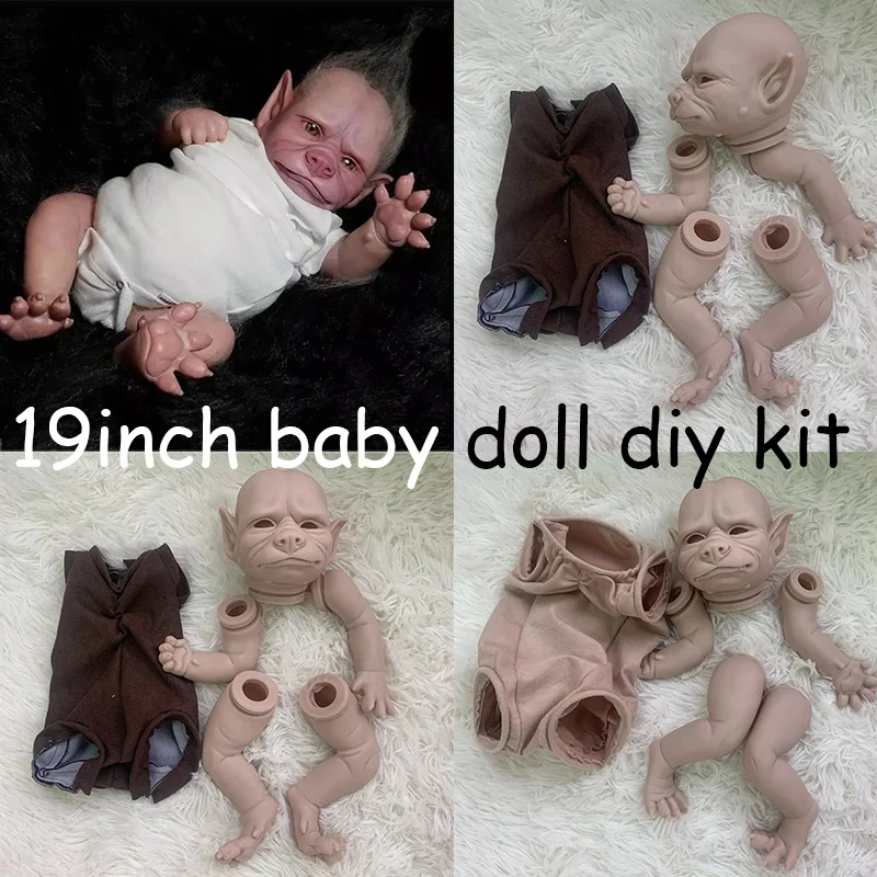 NPK 19 Inches Reborn Robbie Unpainted Unassembled Unfinished Doll Parts DIY Blank Reborn Doll Kit