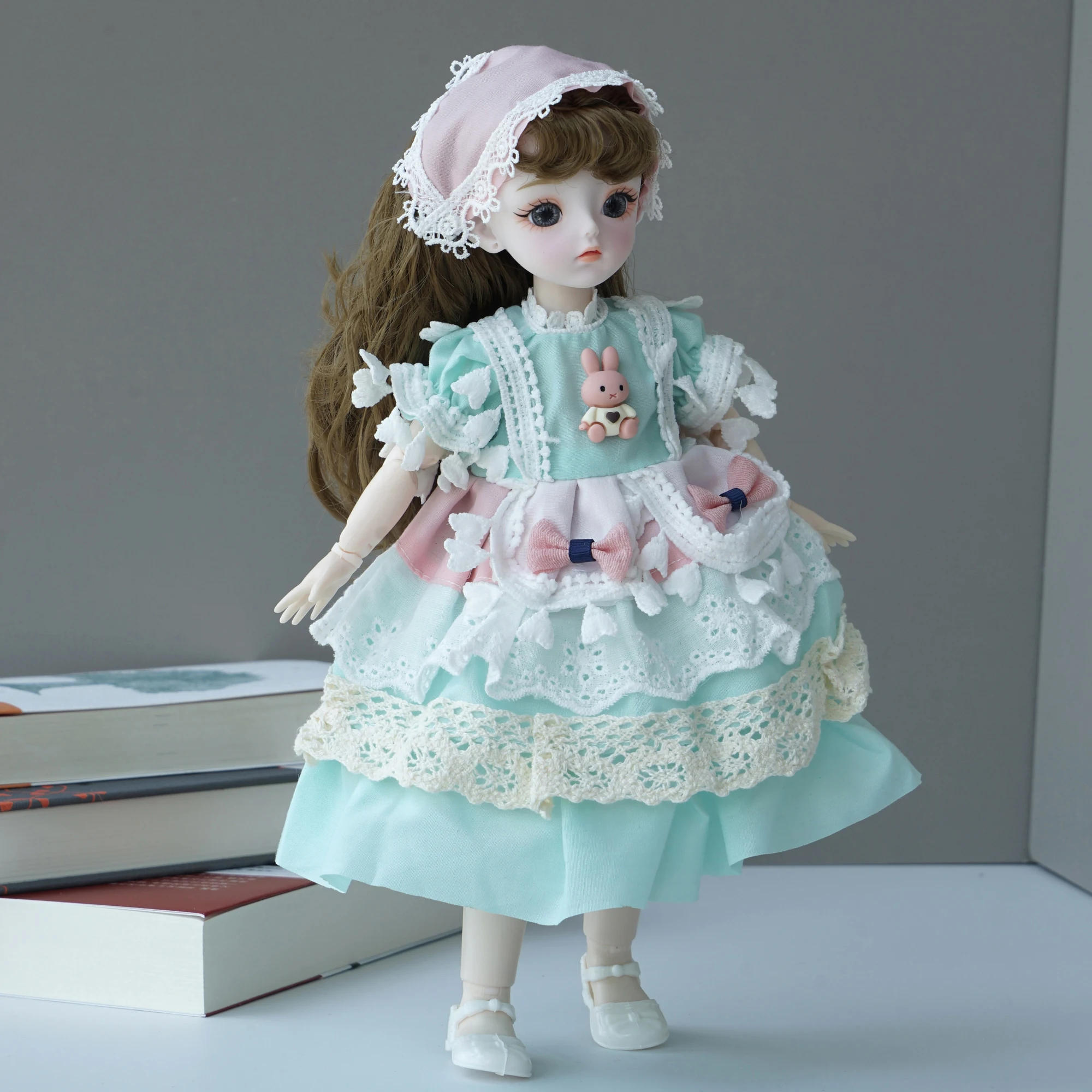 6 Style 30cm 1/6 BJD Doll Full Set with Clothes, Shoes & Bag, Ball Jointed Fashion Dress Up Doll for Girls Birthday Gift