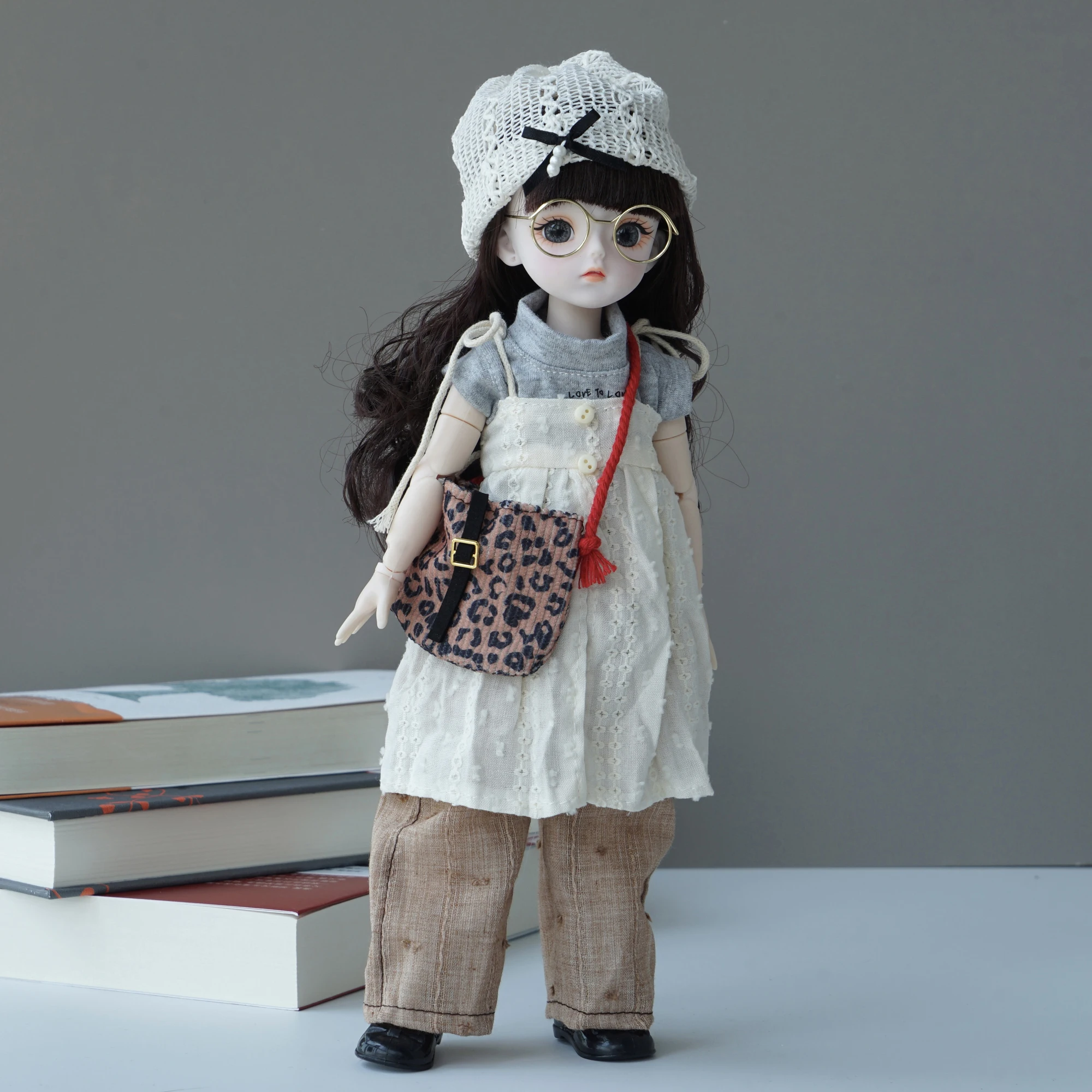 6 Style 30cm 1/6 BJD Doll Full Set with Clothes, Shoes & Bag, Ball Jointed Fashion Dress Up Doll for Girls Birthday Gift