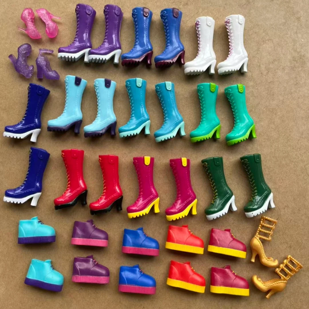 Colorful 1/6 Licca Doll Shoes for Female Dolls Blue White Green Purple Red Boots Decorative Doll Parts Accessories