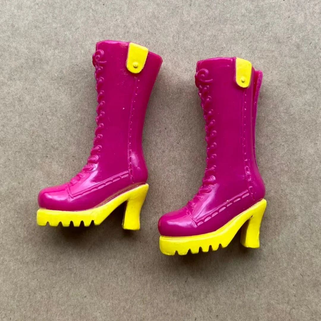 Colorful 1/6 Licca Doll Shoes for Female Dolls Blue White Green Purple Red Boots Decorative Doll Parts Accessories