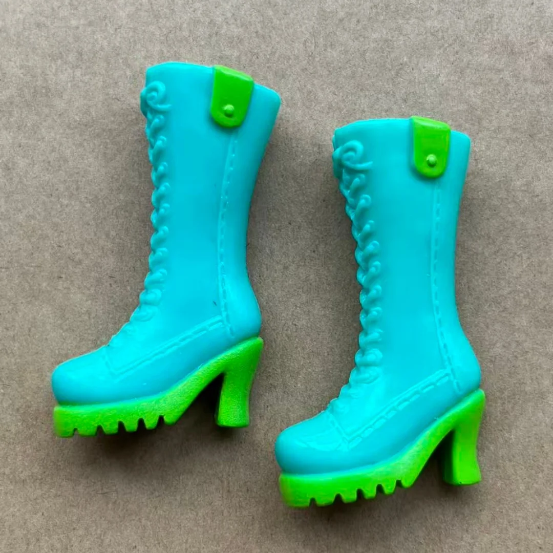 Colorful 1/6 Licca Doll Shoes for Female Dolls Blue White Green Purple Red Boots Decorative Doll Parts Accessories
