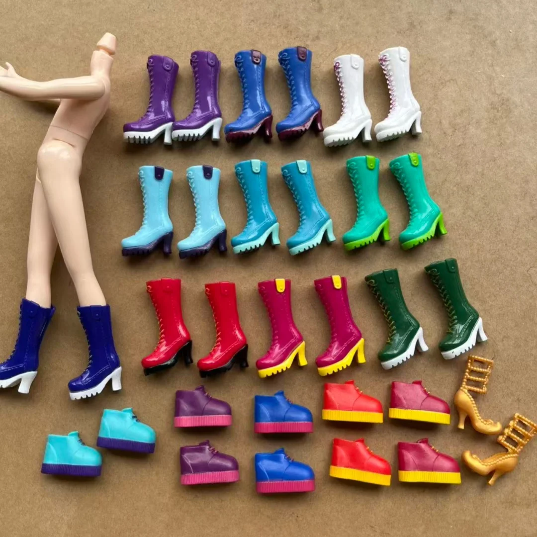 Colorful 1/6 Licca Doll Shoes for Female Dolls Blue White Green Purple Red Boots Decorative Doll Parts Accessories