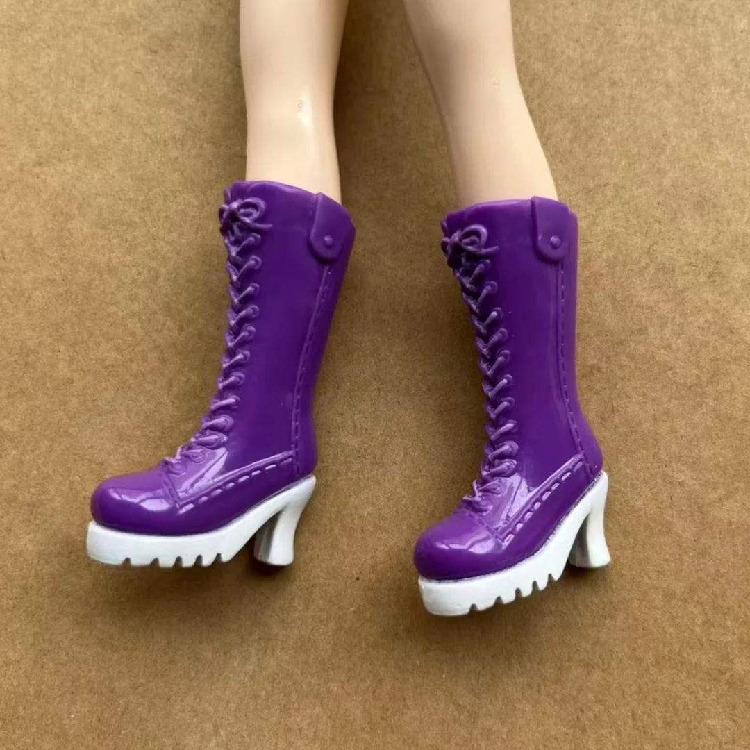 Colorful 1/6 Licca Doll Shoes for Female Dolls Blue White Green Purple Red Boots Decorative Doll Parts Accessories