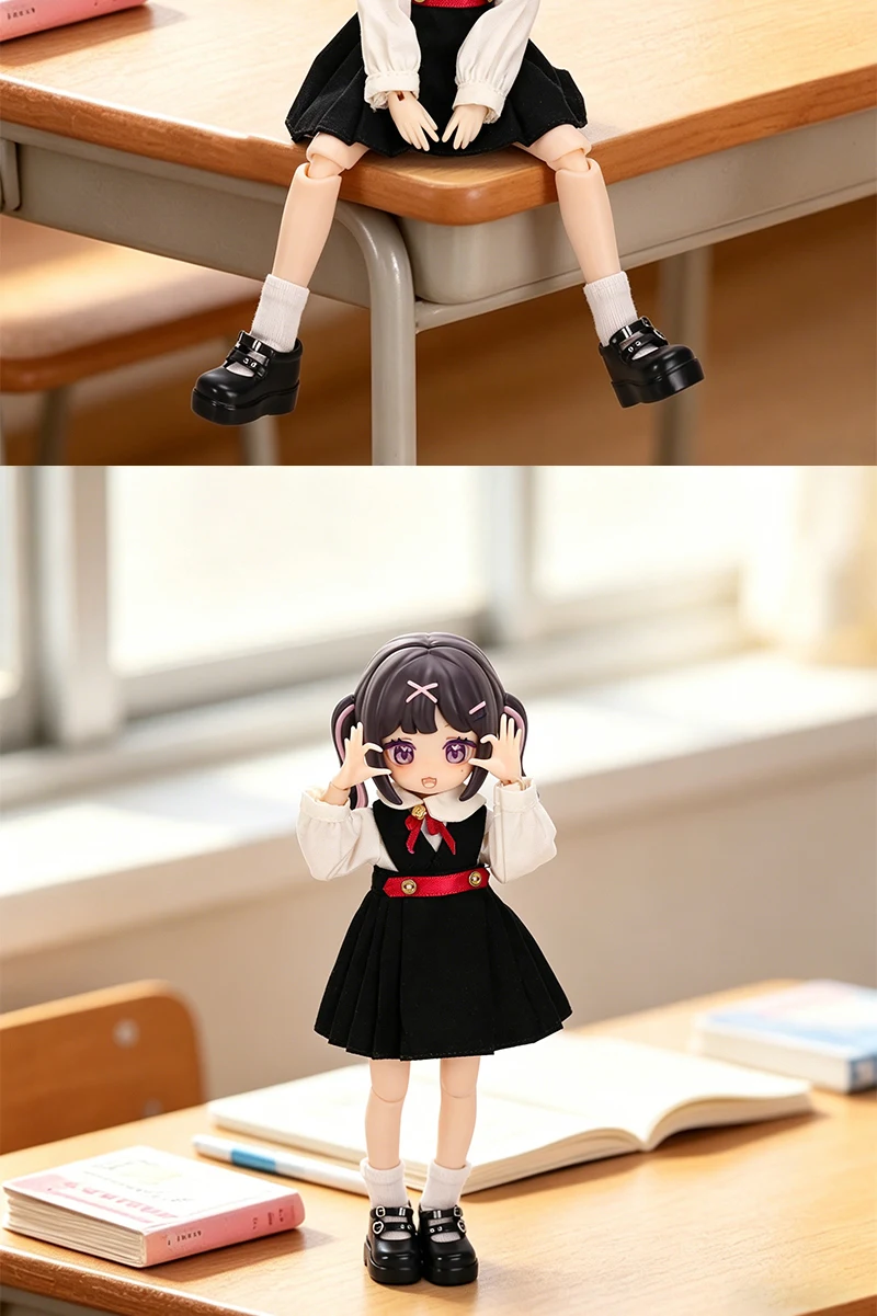 OB11 Academy Style Suit 1/12 BJD YMY Kindergarten Dress Two-Piece Set Freestyle Design Doll Clothes Multiple Colors Optional
