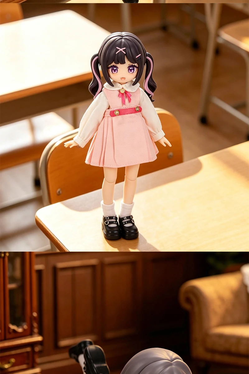 OB11 Academy Style Suit 1/12 BJD YMY Kindergarten Dress Two-Piece Set Freestyle Design Doll Clothes Multiple Colors Optional