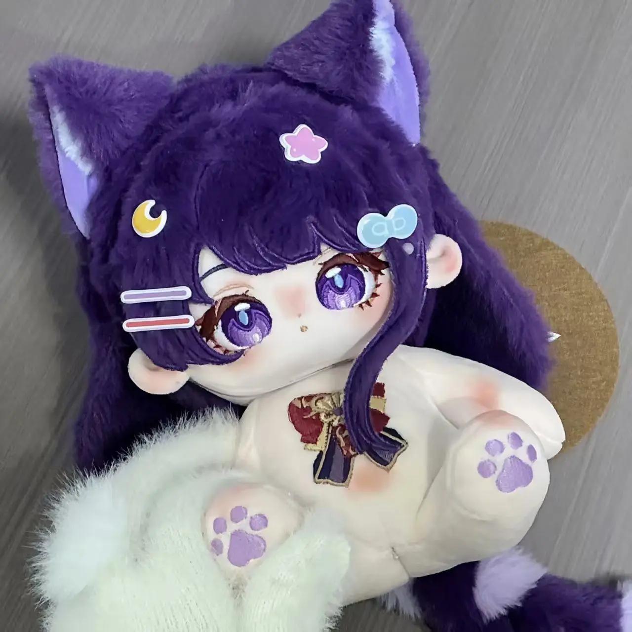 Game Beelzebul Genshin Impact Raiden Shogun Kawaii Girl Cotton Doll Body Plushie Anime Dress Up Toys Cosplay Plush Stuffed Dolls