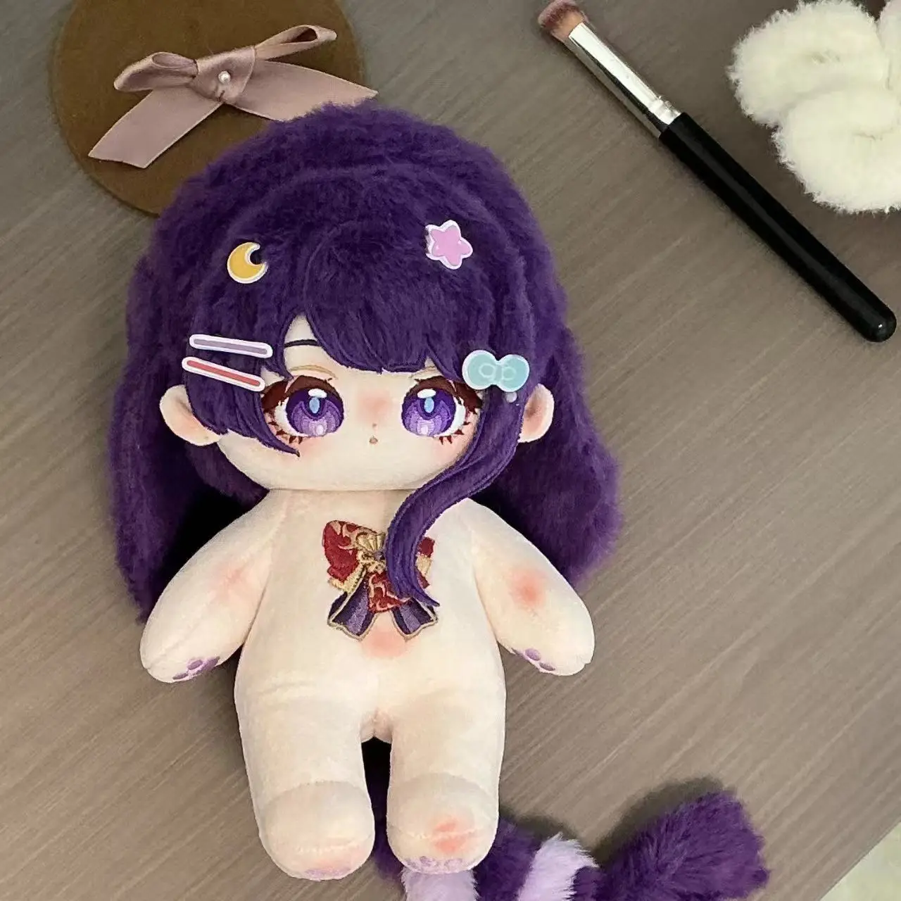 Game Beelzebul Genshin Impact Raiden Shogun Kawaii Girl Cotton Doll Body Plushie Anime Dress Up Toys Cosplay Plush Stuffed Dolls