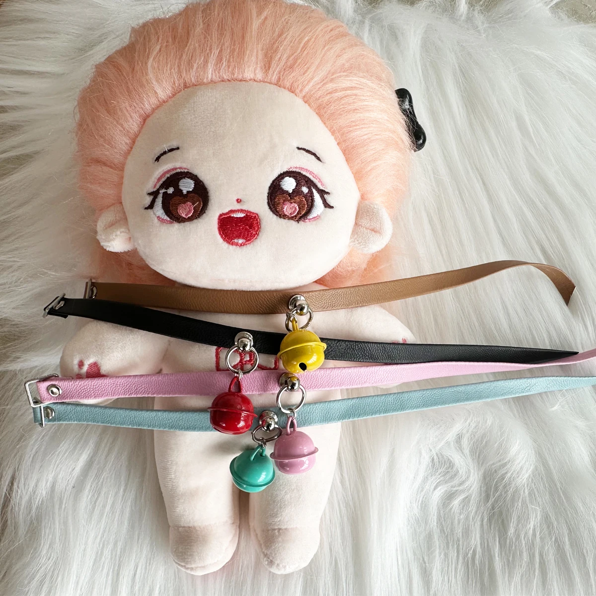 10cm Cotton Doll Accessories 17cm Labubu 20cm Cotton Doll Bell Necklace Accessories Lovely Girl Gift