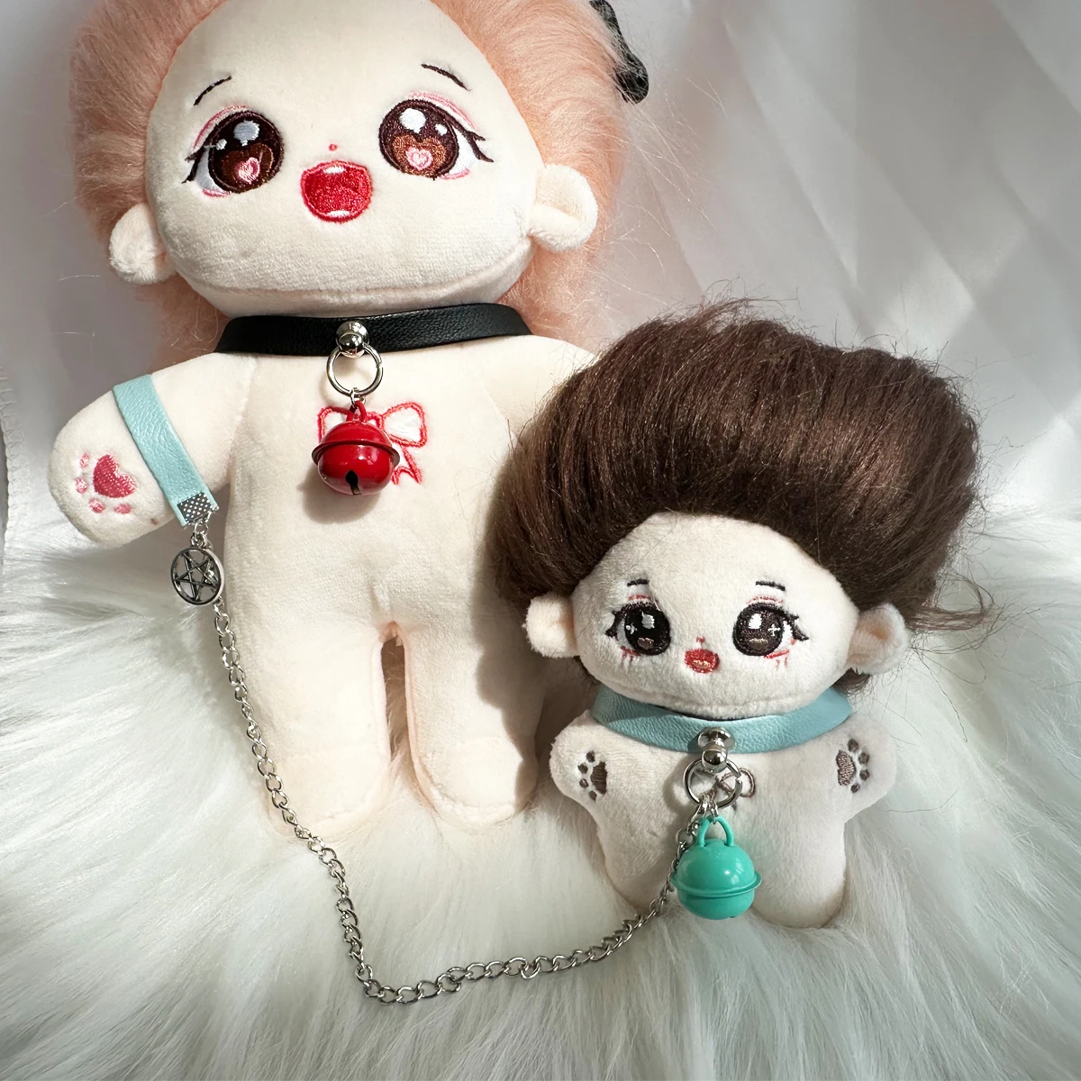 10cm Cotton Doll Accessories 17cm Labubu 20cm Cotton Doll Bell Necklace Accessories Lovely Girl Gift