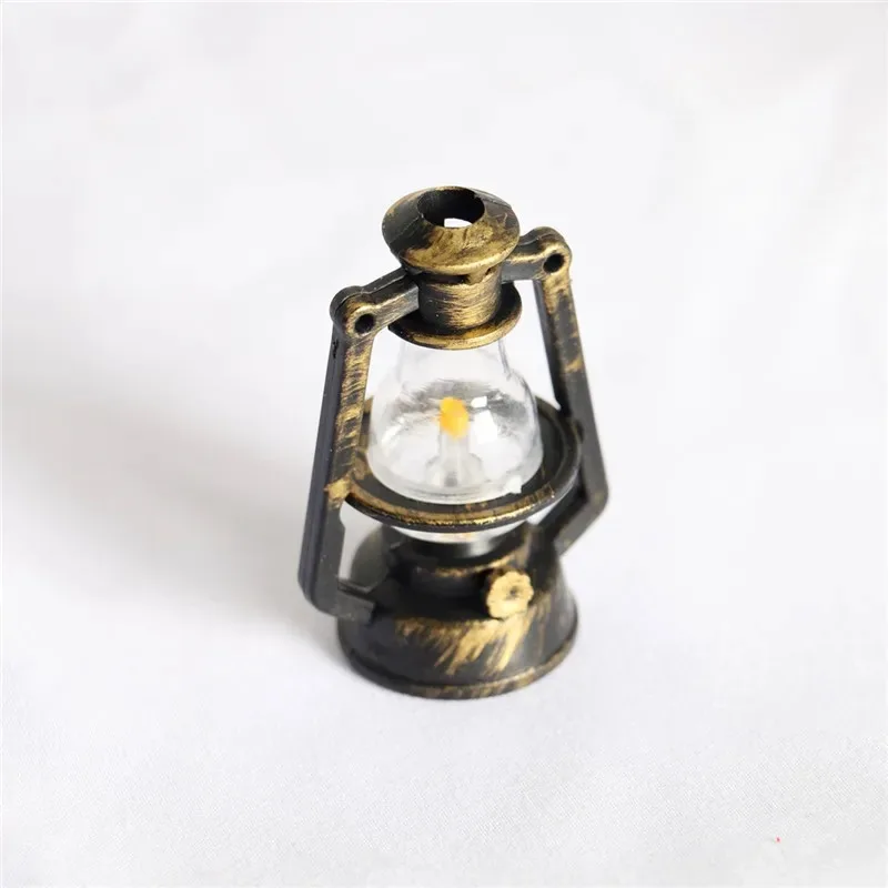 5PCS 1:12 1:6 Scale Miniature Oil Lamp Dollhouse Accessories Mini Lantern Doll House Decor Scene Ornaments Pretend Play