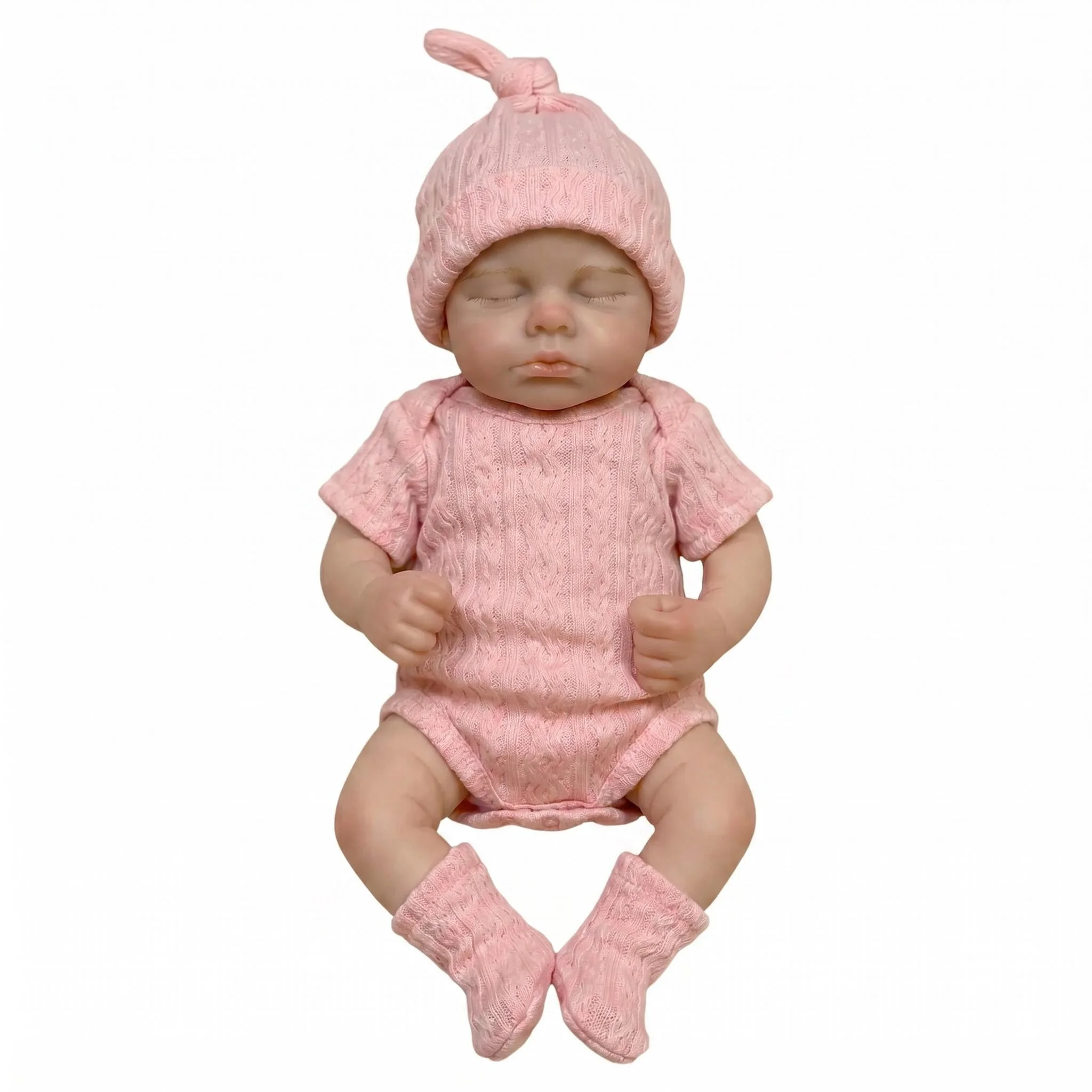 NPK 6-Inch Platinum Silicone Doll Loulou with Mini Accessories Soft Elastic Palm Handy Full Solid Collectible Toy