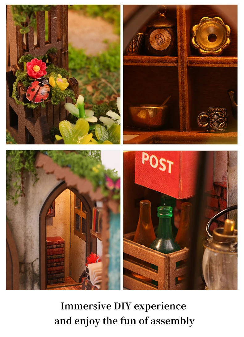 DIY Wooden Miniature Doll House Model Kits 3D Puzzle Dollhouse With Furniture for Friends Birthday Gifts Home Decoration Crafts