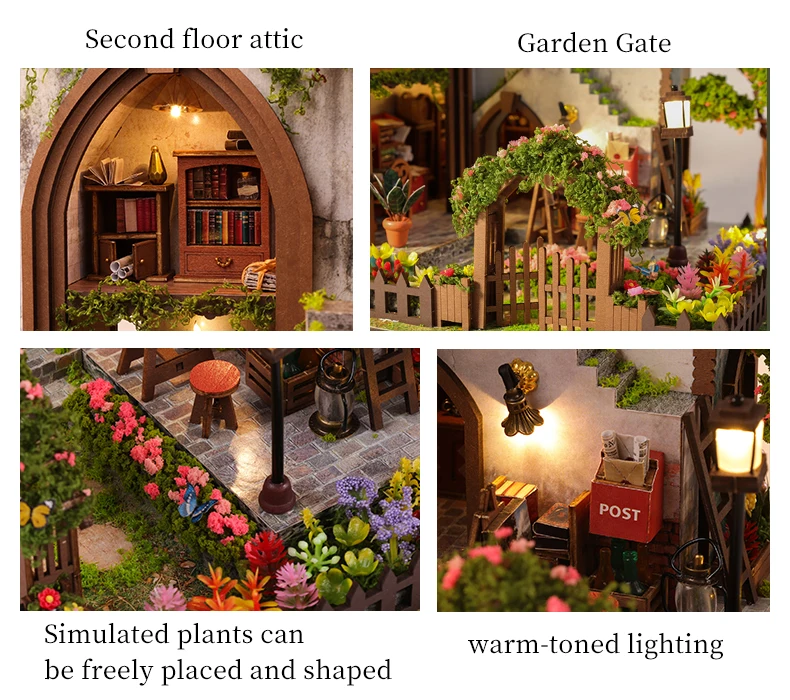 DIY Wooden Miniature Doll House Model Kits 3D Puzzle Dollhouse With Furniture for Friends Birthday Gifts Home Decoration Crafts