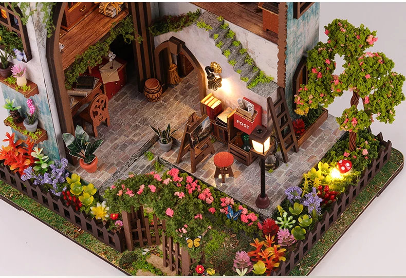 DIY Wooden Miniature Doll House Model Kits 3D Puzzle Dollhouse With Furniture for Friends Birthday Gifts Home Decoration Crafts