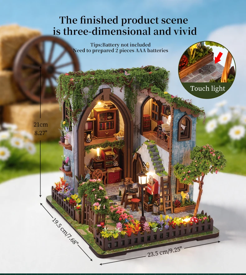 DIY Wooden Miniature Doll House Model Kits 3D Puzzle Dollhouse With Furniture for Friends Birthday Gifts Home Decoration Crafts