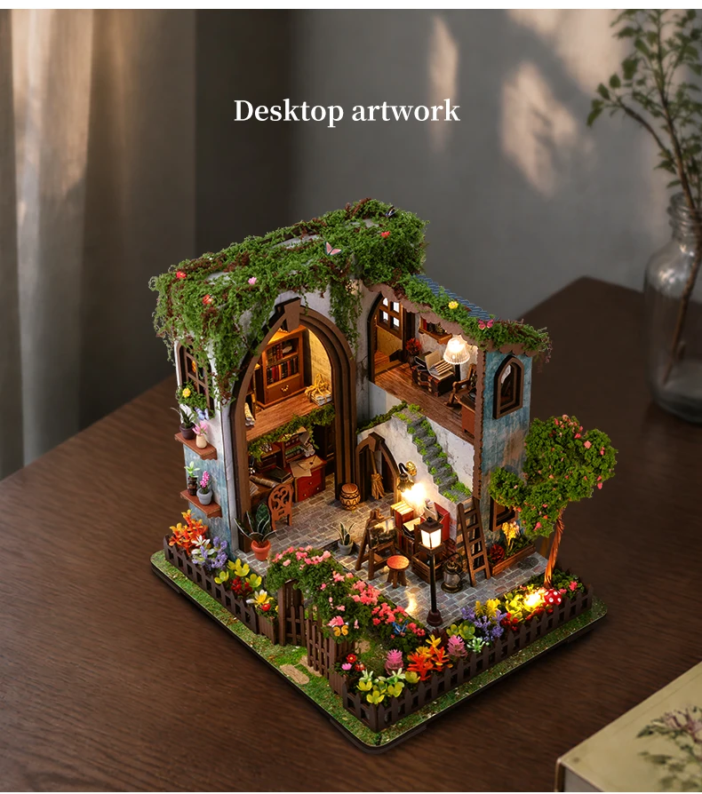 DIY Wooden Miniature Doll House Model Kits 3D Puzzle Dollhouse With Furniture for Friends Birthday Gifts Home Decoration Crafts