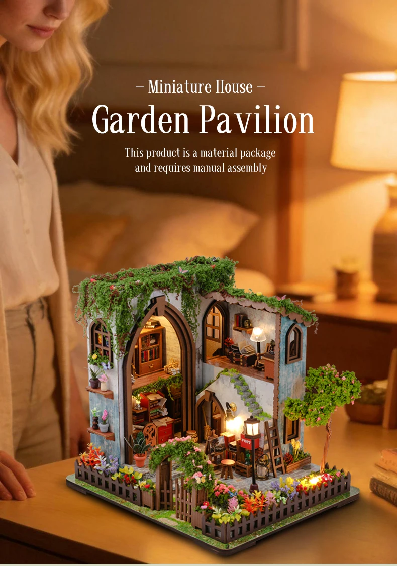 DIY Wooden Miniature Doll House Model Kits 3D Puzzle Dollhouse With Furniture for Friends Birthday Gifts Home Decoration Crafts