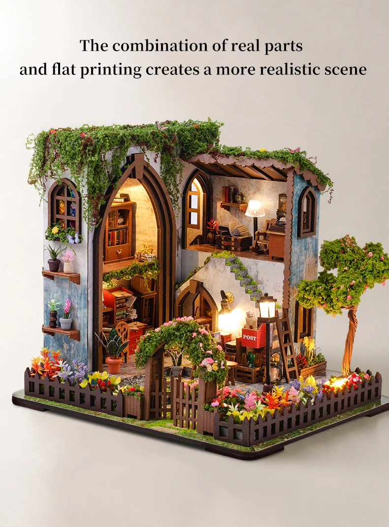 DIY Wooden Miniature Doll House Model Kits 3D Puzzle Dollhouse With Furniture for Friends Birthday Gifts Home Decoration Crafts