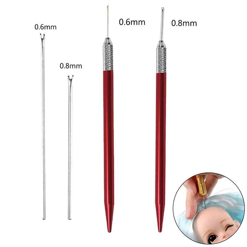 * Doll Hair Reroot Needle Kit Repaint Dolls Head Hair Rooting Tools Wig Making Supplies Accessories Set