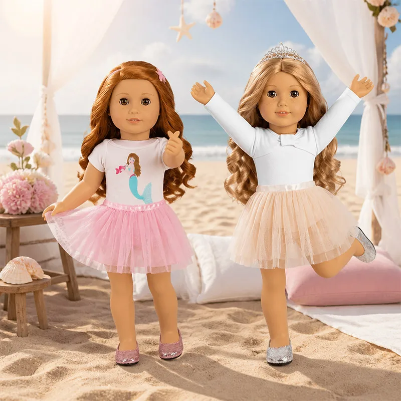 Cute dance costume suit For American 18 Inch Girl Doll Clothes & 43 CM Born Baby Items & Our Generation & 42 cm Nenuco