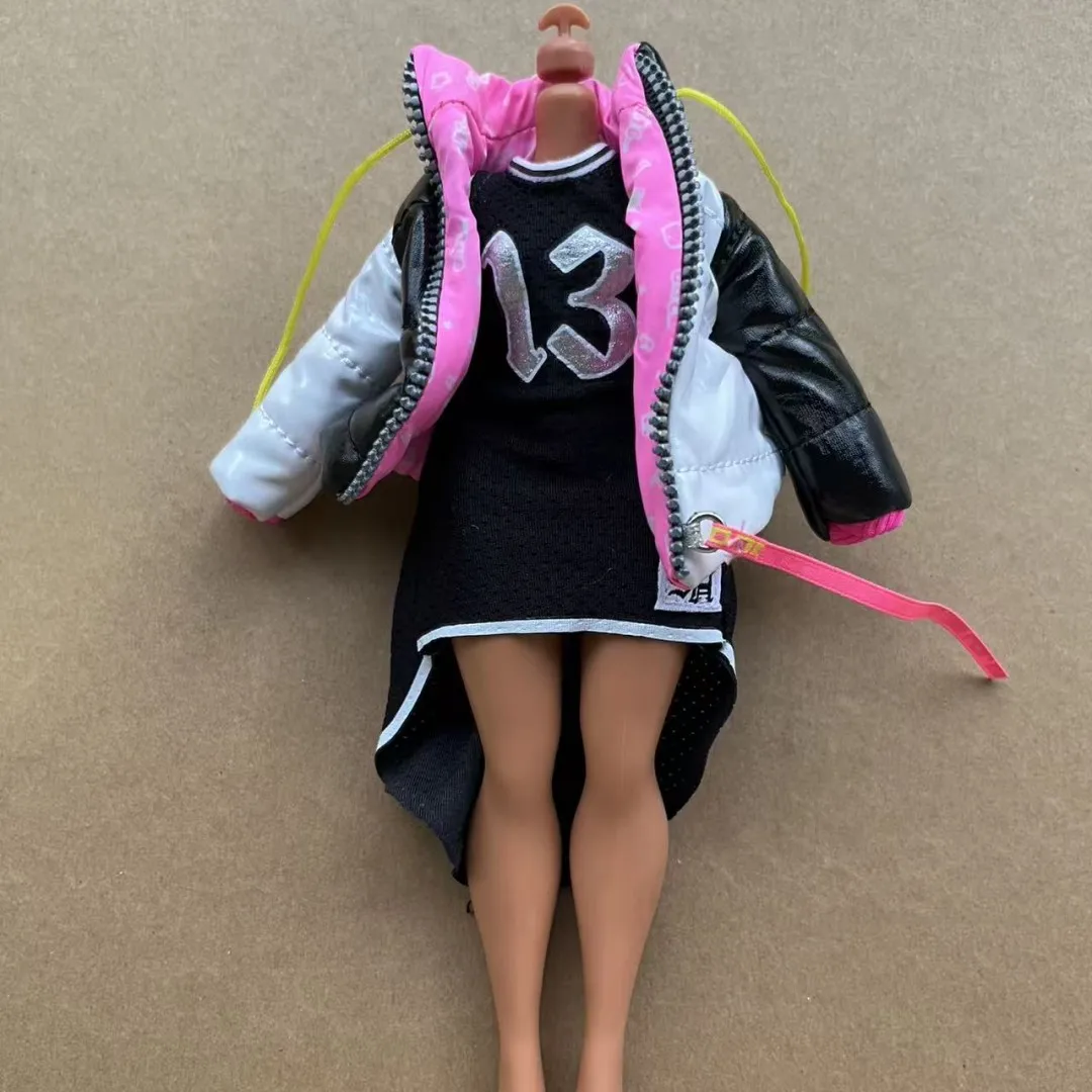 1/6 Scale Big Fashion Sister Rainbow Doll Clothing Set with Dress Coat Pants Socks - Female Doll Accessories