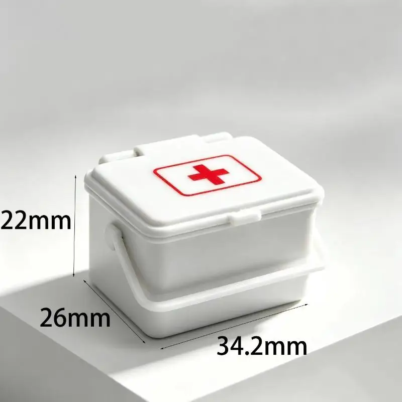 1: 12 Dollhouse Miniature Medicine Box With Stethoscope Props Pharmacy Scene Model For Doll Accessories